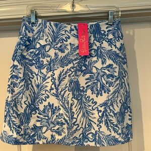 Lilly Pulitzer Jonas Skort in Resort White/aqua lounge size 2 NWT